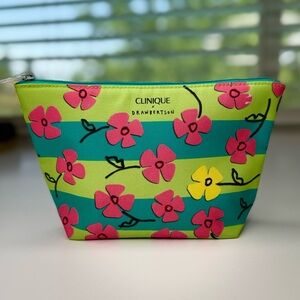 Clinique Pink and Yellow Floral Bag